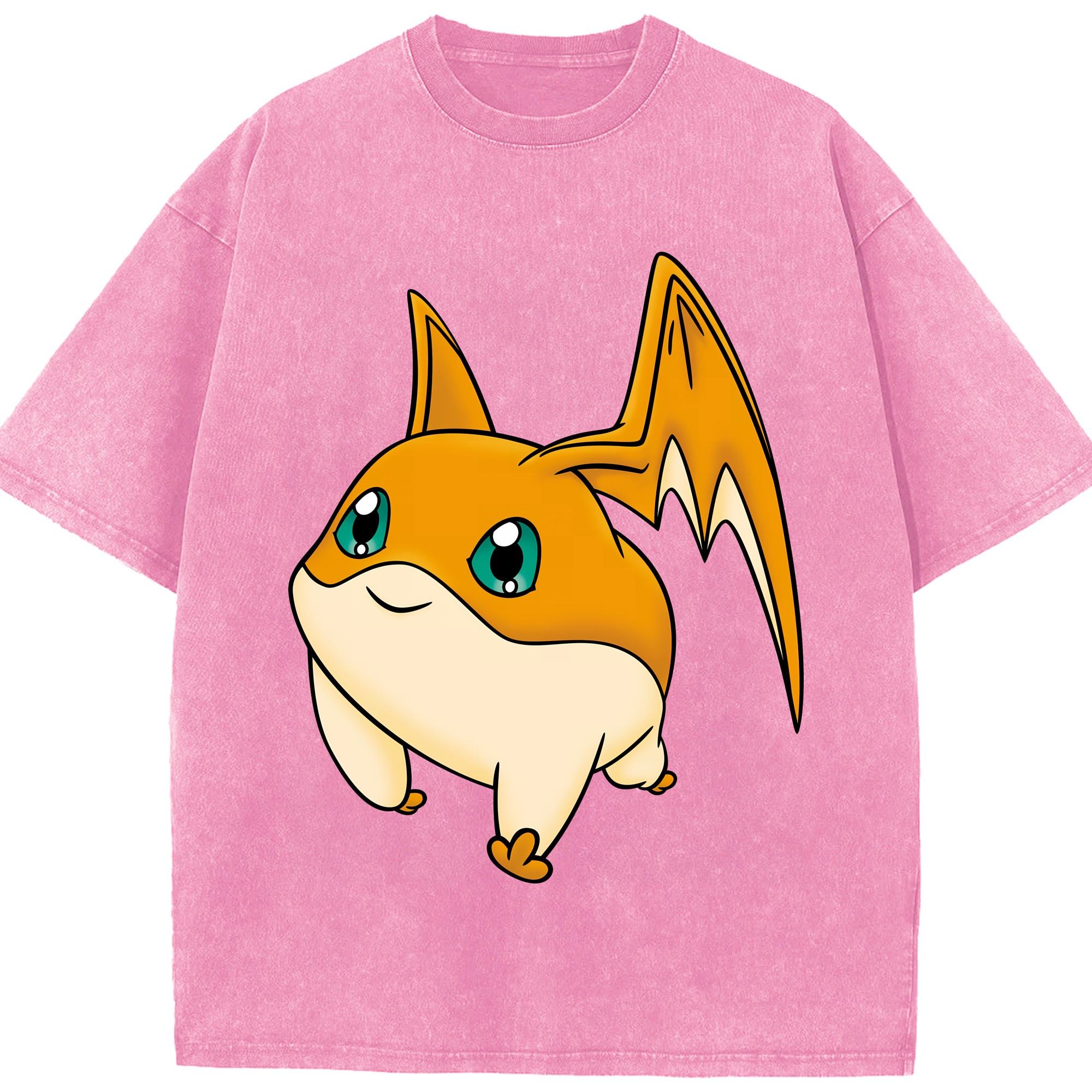 （画像用） Digimon デジタルモンスター/デジモン 綿100% ヴィンテージ風 半袖Tシャツ（フロントプリント）